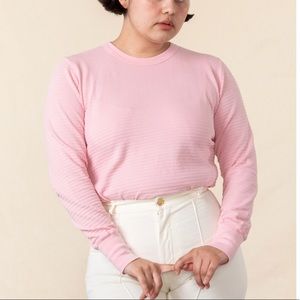 Big bud press pink thermal sweater size medium